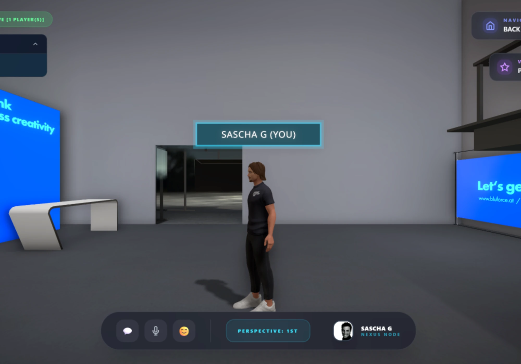 Collaboration inside a GreenGalaxy XR room