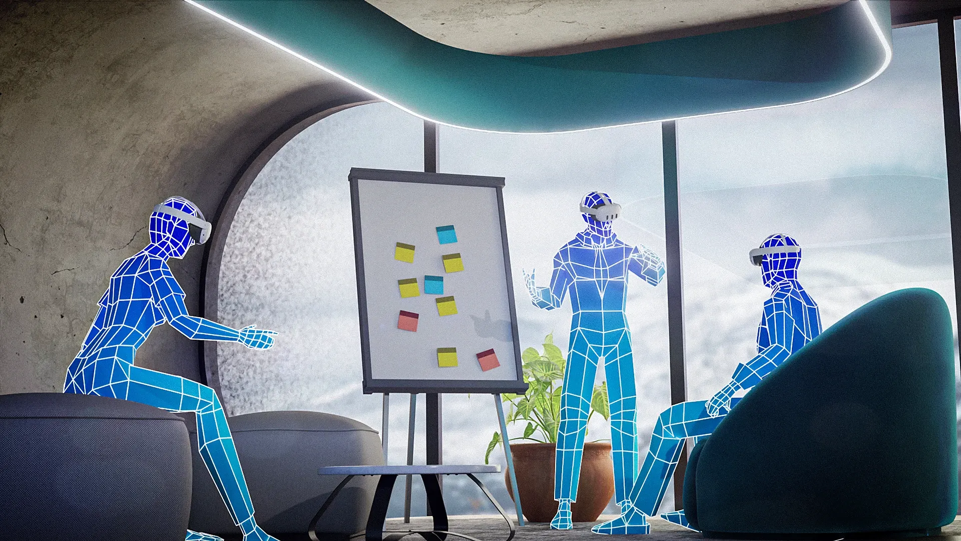 Enterprise XR workflow visual for Enterprise buyers, HR, IT, sales enablement and product teams