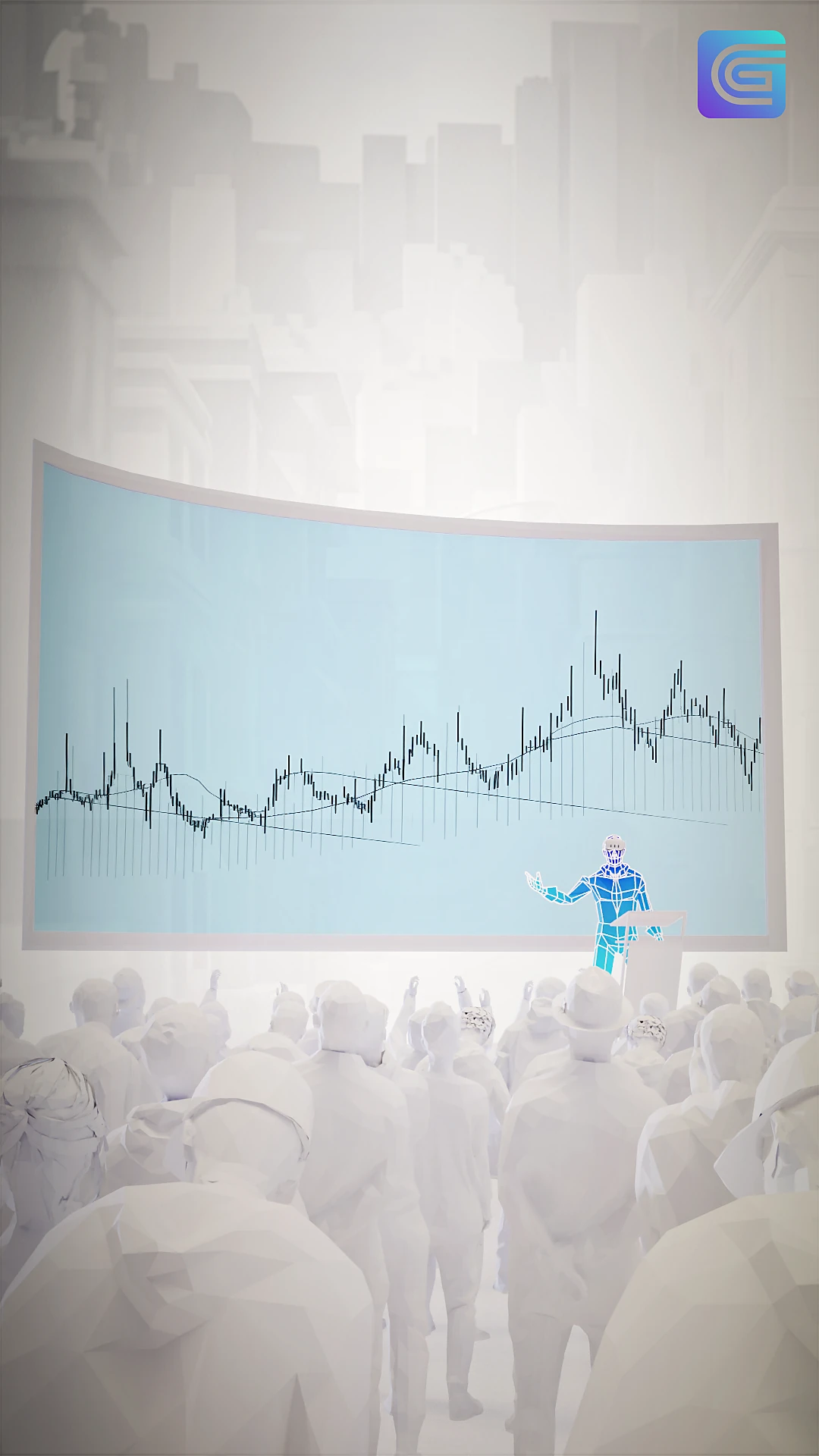 Auditorium-style virtual room for presentations and events
